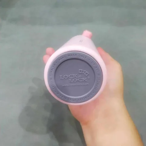 Bình Giữ Nhiệt LocknLock Wannabe One Touch 450ml Logo VTV Màu Hồng - Nắp Bật Tiện Lợi, Giữ Nhiệt Tối Ưu cho Đồ Uống Trên Mọi Nẻo Đường