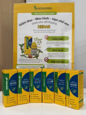 Gói 6 Dung Dịch Vết Thương Hedar - Giảm Đau, Cầm Máu, Hỗ Trợ Làm Lành Nhanh Chóng Và Ngăn Ngừa Sẹo Cho Vết Thương, Vết Bỏng