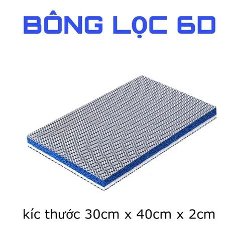 Bông Lọc Bể Cá 6D Cao Cấp 30x40cm - Tấm Lọc Nước Thủy Sinh Siêu Hiệu Quả, Dễ Vệ Sinh, Bảo Vệ Môi Trường