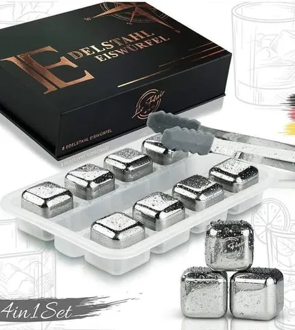 Set 8 Viên Đá Lạnh Inox Le Flair - Dụng Cụ Pha Chế Sang Trọng Giữ Nguyên Hương Vị Thức Uống - Hàng Đức Chất Lượng Cao