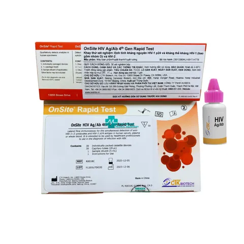 Que thử HIV CTK - Test Nhanh Phát Hiện Sớm Kháng Nguyên & Kháng Thể HIV Sau 2 Tuần - Thiết Bị Chăm Sóc Sức Khỏe