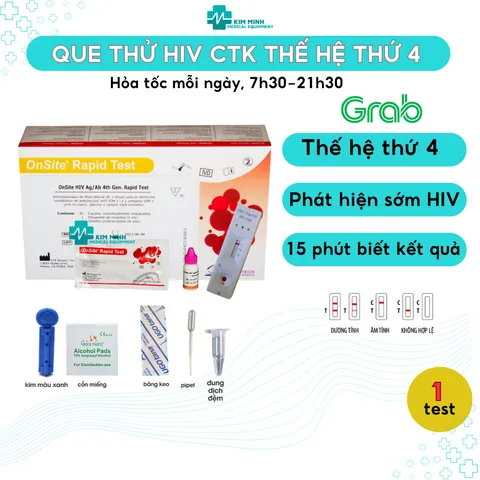 Que thử HIV CTK - Test Nhanh Phát Hiện Sớm Kháng Nguyên & Kháng Thể HIV Sau 2 Tuần - Thiết Bị Chăm Sóc Sức Khỏe