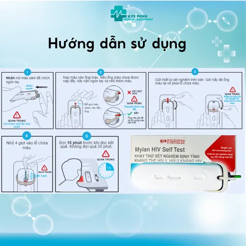 Bộ Xét Nghiệm HIV Tại Nhà Mylan - Que Thử Nhạy & Chính Xác Cao, Phát Hiện HIV Sau 3 Tuần, Thiết Kế Dễ Sử Dụng