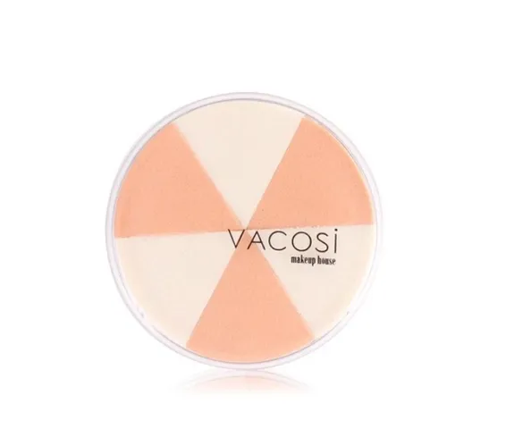 Bống Phấn Ướt Vacosi - Bộ 6 Miếng Tam Giác Chất Liệu Cao Cấp Dễ Dàng Dùng Cho Trang Điểm Tự Nhiên Thoải Mái