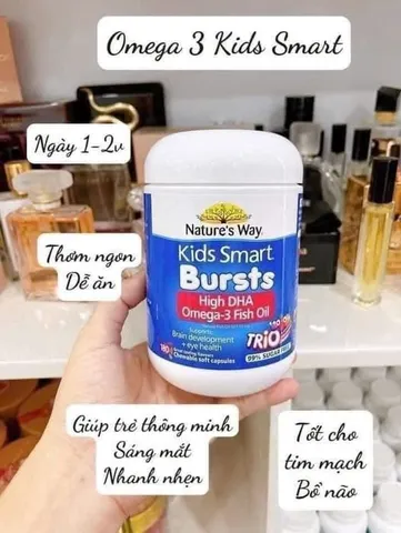 Kẹo dẻo Nature’s Way Kids Smart Omega3 Fish Oil 180 viên 224016