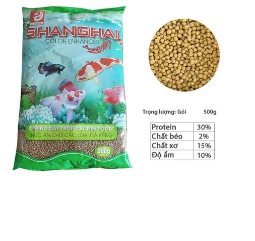 Thức Ăn Cá Cảnh Shanghai Dạng Viên 500g - Cám Dinh Dưỡng Cao, Thích Hợp Cho Mọi Loại Cá Cảnh, Giá Tốt, Xuất Xứ Việt Nam