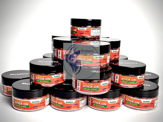 Cám Dán Multi Stick On Tăng Màu Cho Cá Cảnh - Thức Ăn Protein Artemia Sấy Khô, Không Gây Bụi Nước - 70 gram