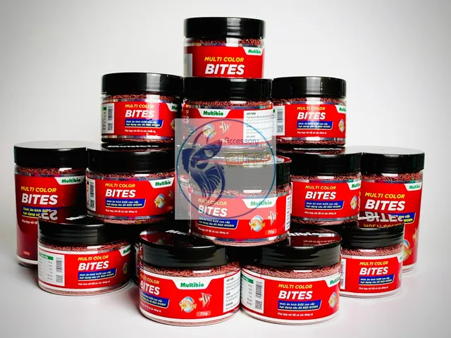 Cám Tăng Màu Multi Color Bites - Thức ăn Chuyên Dụng cho Cá Cảnh Thủy Sinh, Cá Đĩa, Cá Cầu Vồng từ Multibio Lab