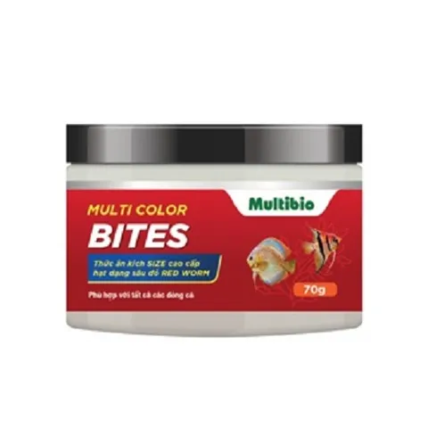 Cám Tăng Màu Multi Color Bites - Thức ăn Chuyên Dụng cho Cá Cảnh Thủy Sinh, Cá Đĩa, Cá Cầu Vồng từ Multibio Lab