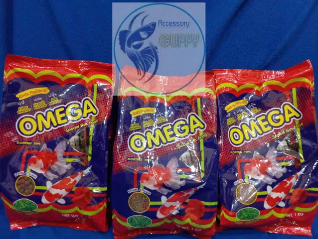 Thức Ăn Cá Koi Omega 1kg - Cám Thái Cao Cấp Cho Cá Cảnh Vàng & Cá Thủy Sinh, Dinh Dưỡng Tối Ưu, Hạt Nhỏ 2mm