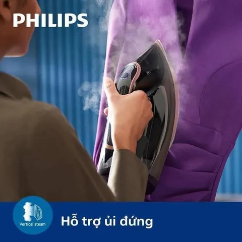 Bàn ủi hơi nước Philips DST8041/80 - Công suất 3000W, Hơi phun liên tục 80g/phút, Công nghệ Optimal Temp, Mặt đế SteamGlide Elite
