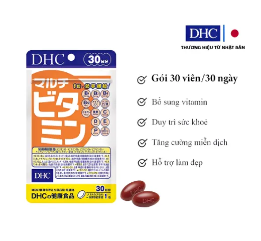 Viên uống DHC Nhật Bản Multi Vitamin Tổng Hợp 30 Viên - Bổ Sung 12 Vitamin Thiết Yếu, Tăng Cường Sức Đề Kháng, Duy Trì Khỏe Mạnh