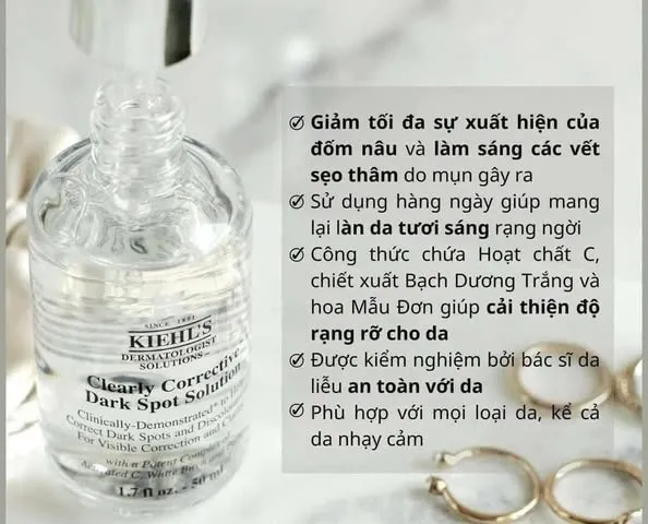 Serum Kiehl's Clearly Corrective 15ml - Dưỡng Trắng Giảm Thâm Chất Lượng Cao Cho Làn Da Sáng Mịn và Đều Màu