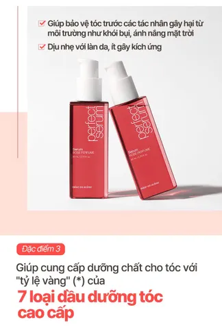 Dầu Dưỡng Tóc Mise En Scene Perfect Serum Hương Hoa Hồng 80ml - Tinh Chất Phục Hồi Tóc Hư Tổn, Dưỡng Mượt Và Bóng Khỏe