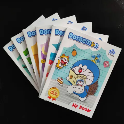 5 Quyển Tập Vở Học Sinh Cao Cấp Doraemon 96 Trang - 120gsm - 4 Ô Ly - Giấy Không Lem, Chất Lượng Cao, Thương Hiệu Hiệp Phong