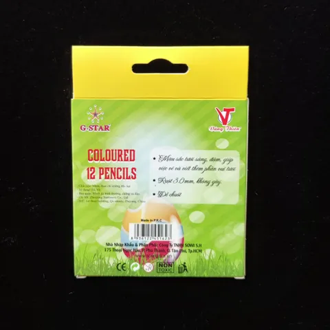 Bút Chì 12 Màu G-Star CP1 - Bút Chì Ngắn Tươi Sáng Cho Học Sinh - Giúp Tác Phẩm Nghệ Thuật Nổi Bật