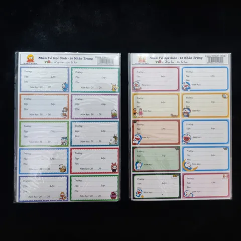 Tệp Nhãn Dán Học Sinh - 40 Cái Dễ Thương, Thiết Kế Đẹp Mắt, Phục Vụ Ghi Chú & Phân Loại Tài Liệu
