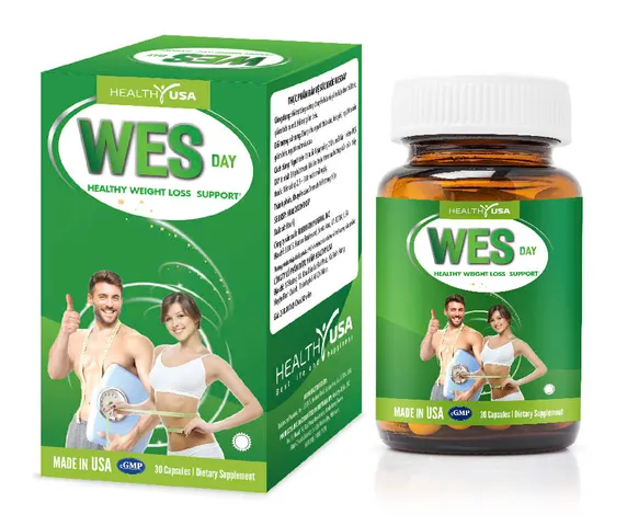 Viên uống giảm cân ban ngày WesDay - Hỗ trợ chuyển hóa mỡ thừa, giảm béo, nhập khẩu Mỹ, 30 viên