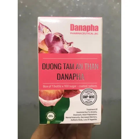 Viên Uống Dưỡng Tâm An Thần Danapha - Hỗ Trợ Ngủ Ngon, An Thần, Hộp 100 Viên