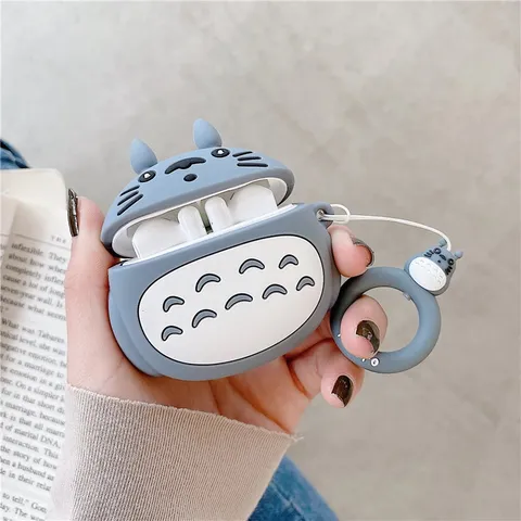 Vỏ Bọc AirPods 1 2 PRO Silicon Mềm - Case Tai Nghe Hộp Sạc Mèo Totoro Dễ Thương, Thiết Kế Hoàn Hảo