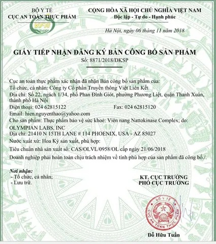Nattokinase Complex Olympian Labs - Hỗ trợ tuần hoàn máu và sức khỏe tim mạch - Giảm nguy cơ cục máu đông, 30 viên