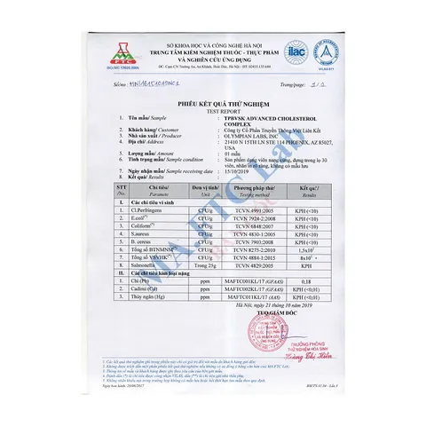 Advanced Cholesterol Complex Olympian Labs - Hỗ trợ cân bằng cholesterol và sức khỏe tim mạch tự nhiên - Viên uống 30 viên