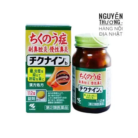 Viên uống giảm viêm xoang Nhật Bản Kobayashi Chikunain - Giảm nghẹt mũi, chảy nước mũi, hỗ trợ dị ứng xoang 56 viên