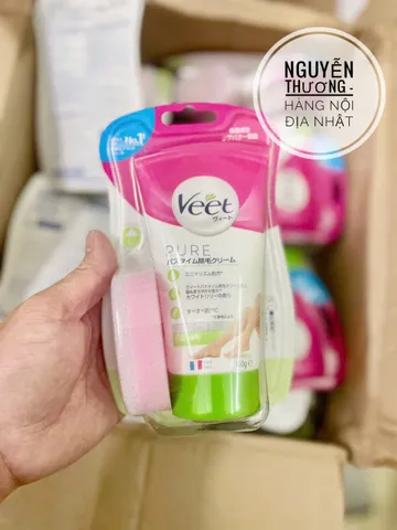 Kem Tẩy Lông Veet Nhập Khẩu Nhật Bản Cho Da Nhạy Cảm - Công Thức Dịu Nhẹ, Dưỡng Ẩm, Không Kích Ứng Da