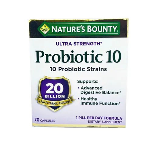 Men Tiêu Hóa Hỗ Trợ Đường Ruột Nature's Bounty Probiotic 10 - 70 Viên, Tăng Cường Sức Khỏe Tiêu Hóa và Miễn Dịch, Hàng Nhập Mỹ