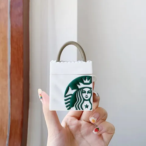 Vỏ Bọc Silicon Mềm AirPods 1, 2, Pro Hình Túi Xách STARBUCK - Phụ Kiện Tai Nghe Độc Đáo, Chất Lượng Cao