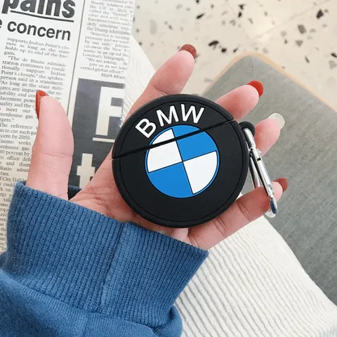 Vỏ Bọc AirPods 1 2 Chất Lượng Cao Bằng Silicon Dẻo - Thiết Kế Logo BMW Mercedes Cho Hộp Sạc Tai Nghe AirPods