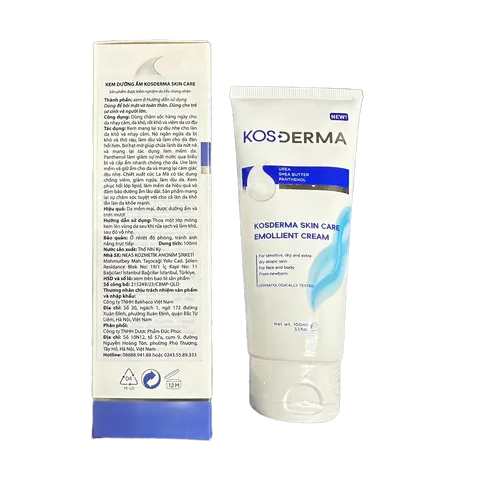 Kem Dưỡng Ẩm Kosderma - Kem Dưỡng Ẩm Mặt và Toàn Thân Dùng Cho Trẻ Sơ Sinh 100ml, Thành Phần Tự Nhiên Dành Cho Da Nhạy Cảm