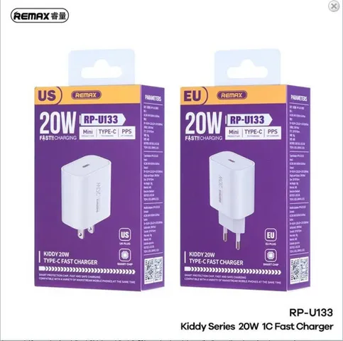 Cóc Sạc Nhanh Remax 20W RP-U133 - Sạc Tiết Kiệm Thời Gian Cho iPhone và Android, Thiết Kế Nhỏ Gọn, Tiện Lợi Mang Theo