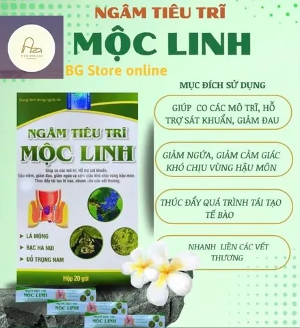 Gói Pha Ngâm Tiêu Trĩ Mộc Linh - Giải Pháp An Toàn Hiệu Quả Cho Người Bị Trĩ - Hỗ Trợ Giảm Đau, Kháng Viêm, Phục Hồi Nhanh Chóng