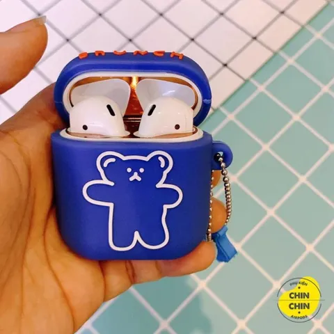 Vỏ Bọc Airpods 1 2 PRO Gấu Bear Brunch Brother - Bao Silicon Chống Va Đập Cho Hộp Sạc Tai Nghe AirPods 1 2 PRO