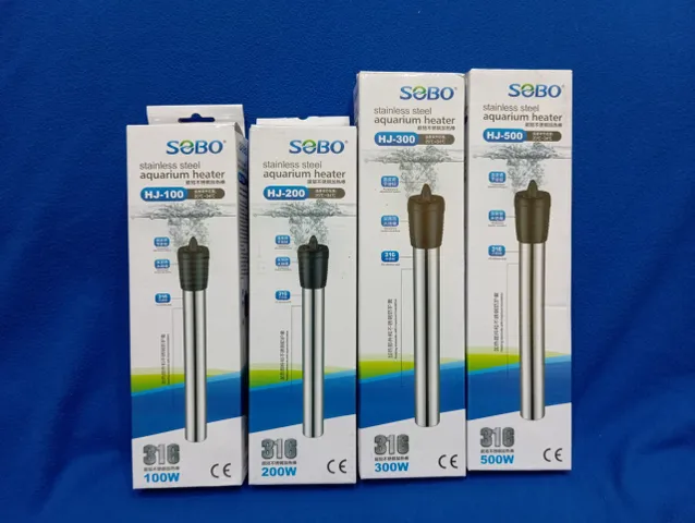Máy Sưởi Hồ Cá SOBO Full Inox 100W/200W/300W/500W - Thiết Bị Chăm Sóc Cá Cảnh Ổn Định Nhiệt Độ 20-34°C