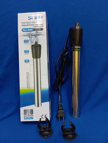 Máy Sưởi Hồ Cá SOBO Full Inox 100W/200W/300W/500W - Thiết Bị Chăm Sóc Cá Cảnh Ổn Định Nhiệt Độ 20-34°C