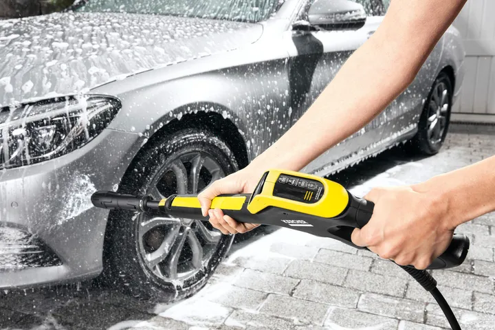 Máy làm sạch áp lực Karcher K 4 Power Control - 130 Bar, 420 L/h, thiết bị vệ sinh hiệu quả cho nhà cửa, sân vườn, xe cộ