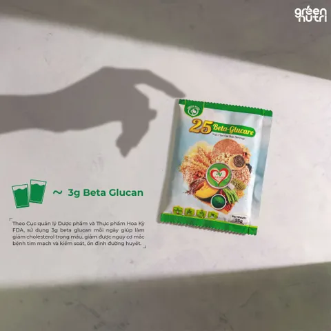 [Hộp Gói 625g] Sữa Hạt Ngũ Cốc 25 Beta Glucare Phù Hợp Người Tiểu Đường