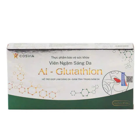 Viên Ngậm Trắng Da AI Glutathion Cosvia Làm Sáng Da Bật Tông, Ngăn Ngừa Nám, Tàn Nhang, Lão Hoá - 30 Viên