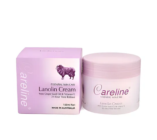 Kem Dưỡng Ẩm Cừu Tím Careline Lanolin Cream 100ml - Giải Pháp Cấp Nước, Nuôi Dưỡng Da Mềm Mại Từ Úc