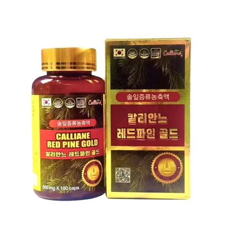 Tinh Dầu Thông Đỏ Calliane Red Pine Gold 100 Viên - Hỗ Trợ Giảm Mỡ Máu, Cholesterol, Và Cải Thiện Tuần Hoàn Máu