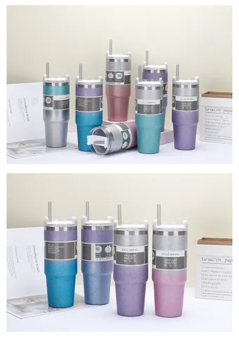 Ly Giữ Nhiệt Kim Tuyến 890ml Inox 304 - Bình Giữ Nhiệt Thái Lan An Toàn, Thiết Kế Độc Đáo, Phù Hợp Mọi Lứa Tuổi