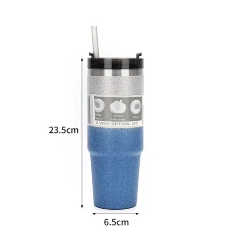 Ly Giữ Nhiệt Kim Tuyến 890ml Inox 304 - Bình Giữ Nhiệt Thái Lan An Toàn, Thiết Kế Độc Đáo, Phù Hợp Mọi Lứa Tuổi