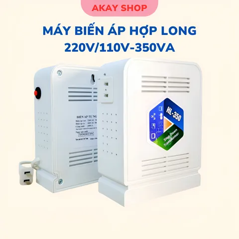Máy Biến Áp Hợp Long 350VA - Bộ Đổi Nguồn 220V Sang 110V Dùng Cho Đồ Nhật Nội Địa, Giải Pháp Tiện Lợi Cho Thiết Bị Điện Tử