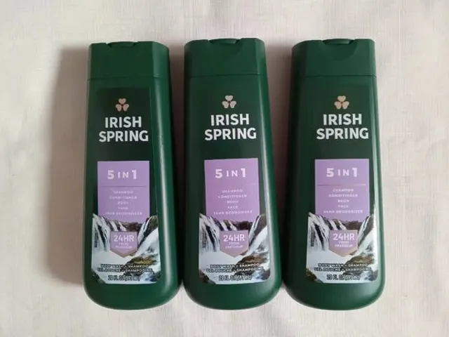 Sữa Tắm Gội Xả Irish Spring 5 In 1 USA 591ml - Giải Pháp Chăm Sóc Đầu Tóc và Cơ Thể Nam Tính, Hương Thơm Lâu Dài