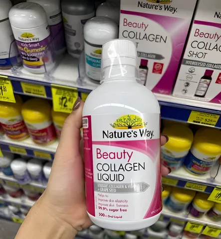 Collagen Nước Nature's Way Beauty Collagen Liquid 500ml - Duy Trì Vẻ Đẹp, Giảm Nếp Nhăn, Tăng Độ Đàn Hồi Da, Hương Vị Táo Xanh