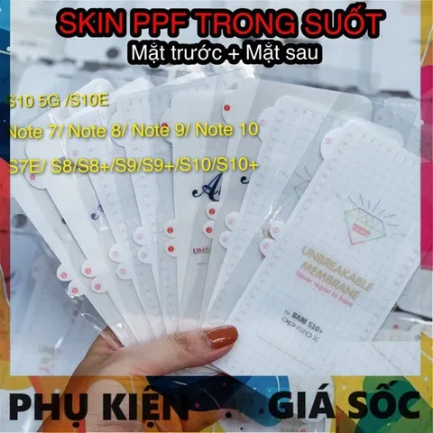 Miếng Dán PPF Tự Phục Hồi Chống Trầy Xước Samsung Note 9 - Bảo Vệ Màn Hình Sáng Nguyên, Chống Ẩm, Chống Bụi