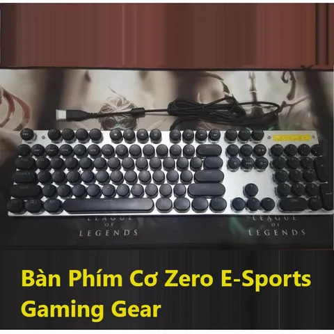 Bàn Phím Cơ Zero E-Sports Gaming Gear LED Rainbow - Phiên Bản Blue Switch Cao Cấp, Đầy Đủ Chức Năng Chơi Game