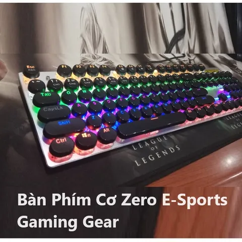 Bàn Phím Cơ Zero E-Sports Gaming Gear LED Rainbow - Phiên Bản Blue Switch Cao Cấp, Đầy Đủ Chức Năng Chơi Game